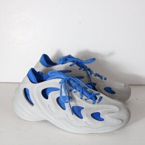 Adidas AdiFOM Q Smoke Grey Royal Blue HQ4333 Casual Foam Shoes Men's 9.5